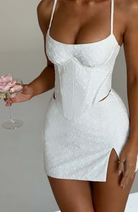 Rosemary Mini Skirt in Ivory