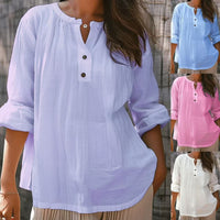 Erin Casual Blouse with Button Front