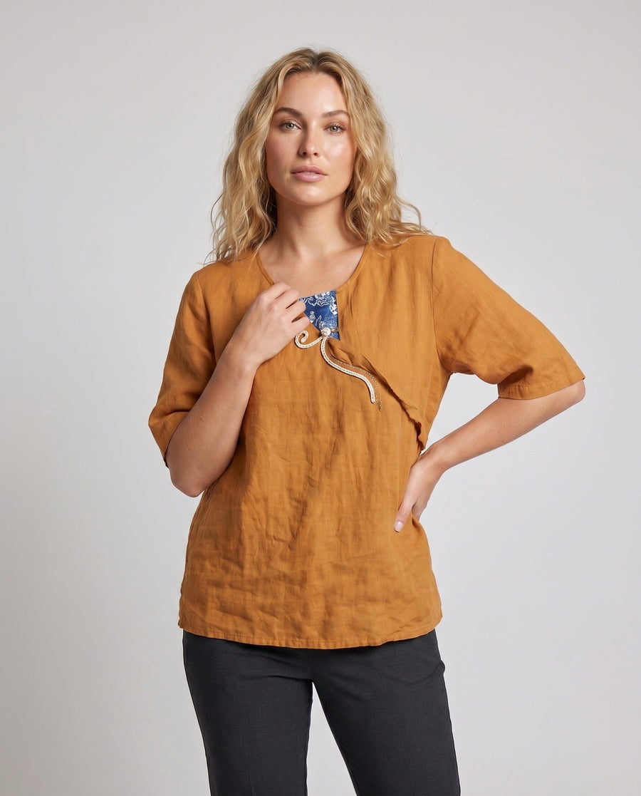 Erin Casual Linen Blouse