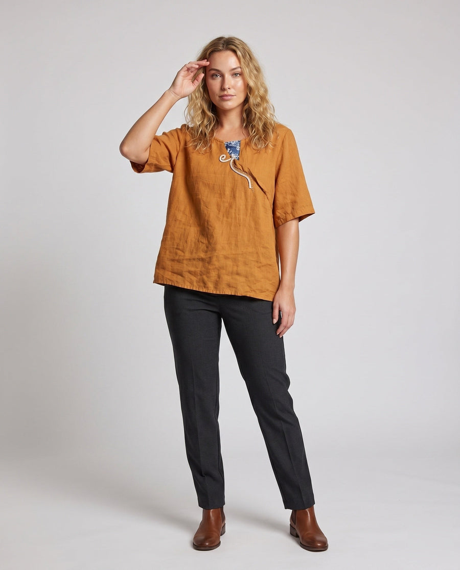 Erin Casual Linen Blouse