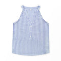 Erin Casual Top with V-Neck and Button Front