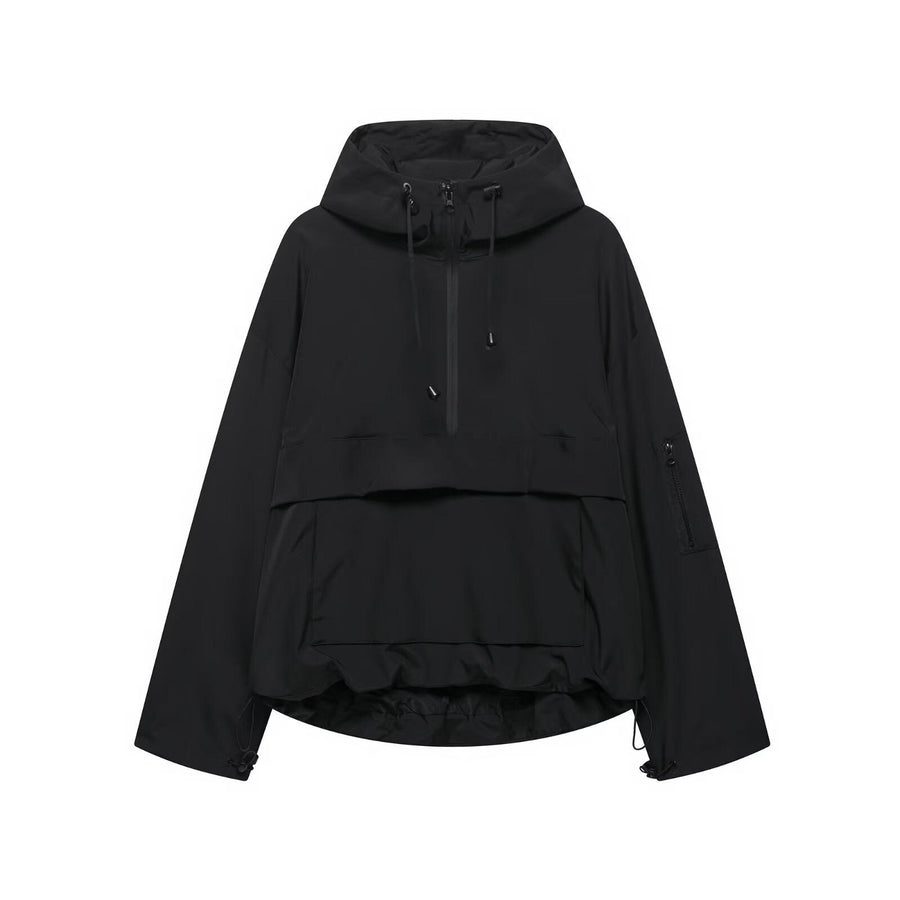 Erin Jacket with Pockets and Hood in Black