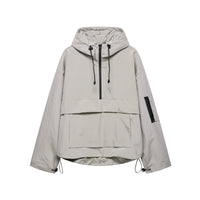 Erin Jacket with Pockets and Hood in Light Khaki