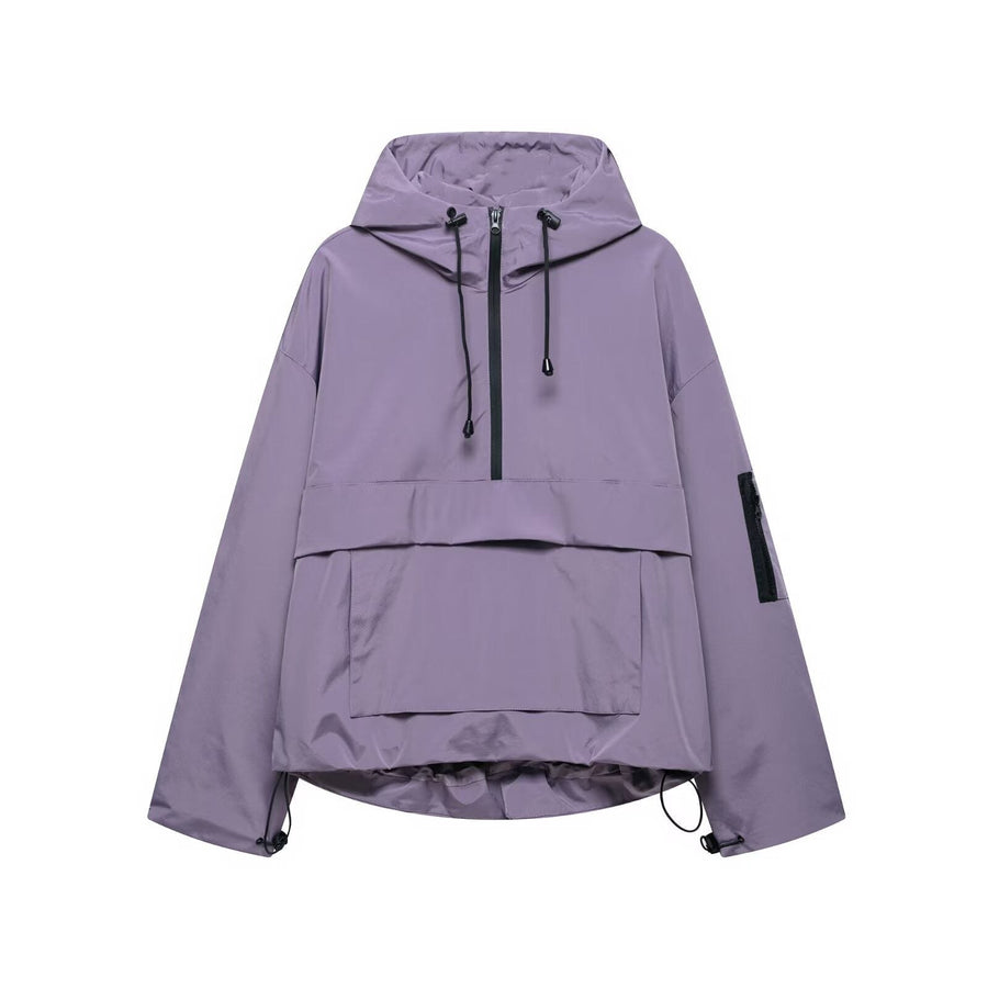 Erin Jacket with Pockets and Hood in Purple