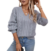 Erin Knit Sweater with V-Neck