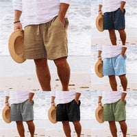 Ernst Airy Linen Shorts with Elastic Waist and Pockets