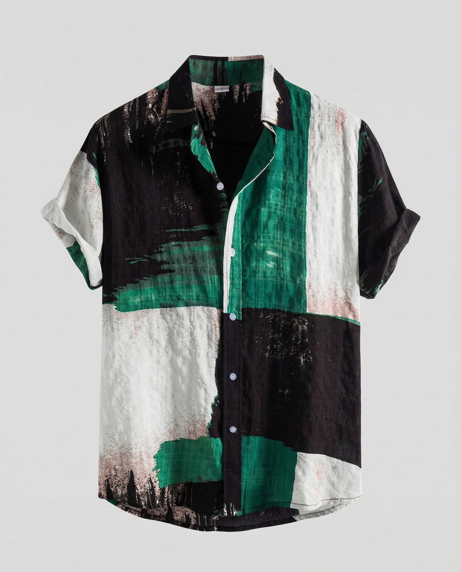 Ernst Casual Shirt with Short Sleeve in Grey