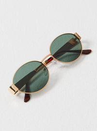 Ernst Elegant Sunglasses in Gold Frame Green Lenses