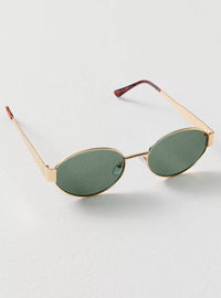 Ernst Elegant Sunglasses in Gold Frame Green Lenses