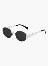 Ernst Elegant Sunglasses in Silver Frame Dark Lenses