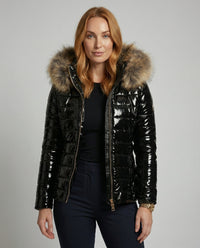 Esme Coat with Hood in Black