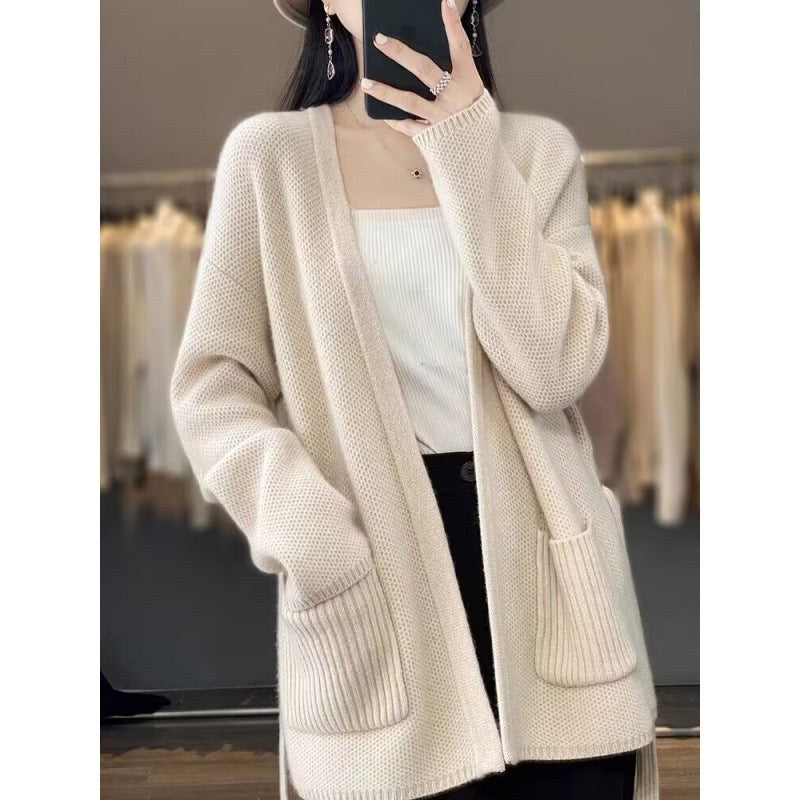 Esme Comfortable Knit Cardigan with Pockets and Belted