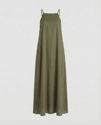 Esme Linen Maxi Dress in Green