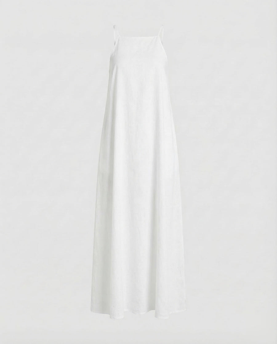 Esme Linen Maxi Dress in White