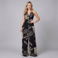 Estella Halter Slit Maxi Dress in Noir