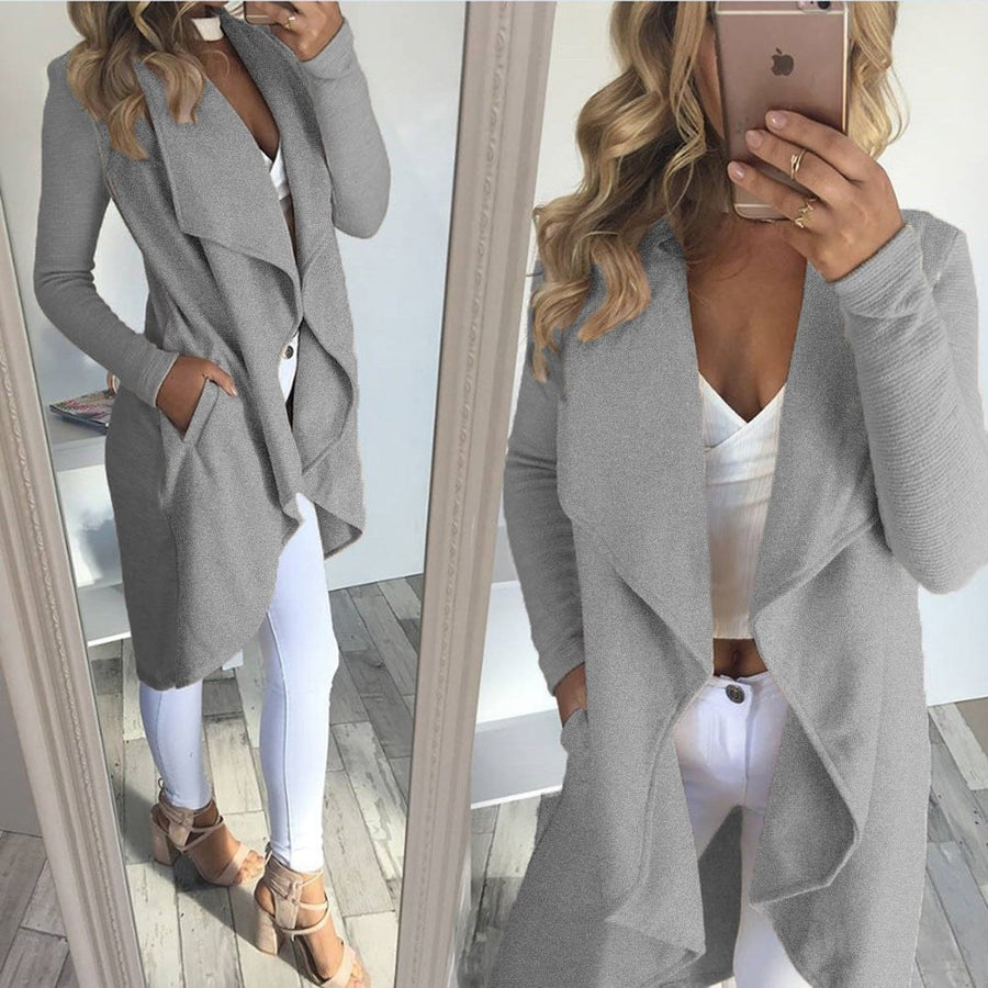 Estelle Cardigan with Pockets in Grey