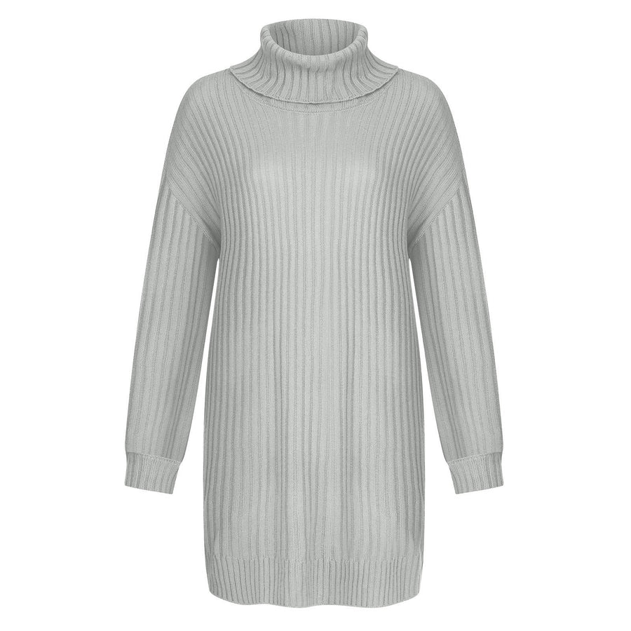 Estelle Casual Knit Sweater in Light Grey