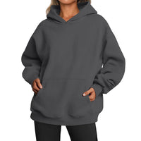 Esther Comfortable Hoodie with Hood in Dark Grey