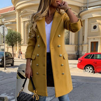 Esther Elegant Coat in Yellow