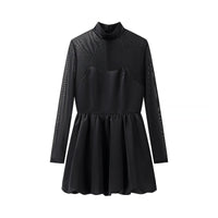 Esther Elegant Mini Dress in Black