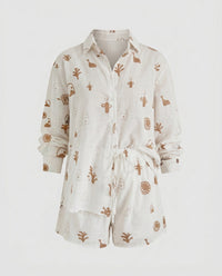 Esther Linen Suit in Beige