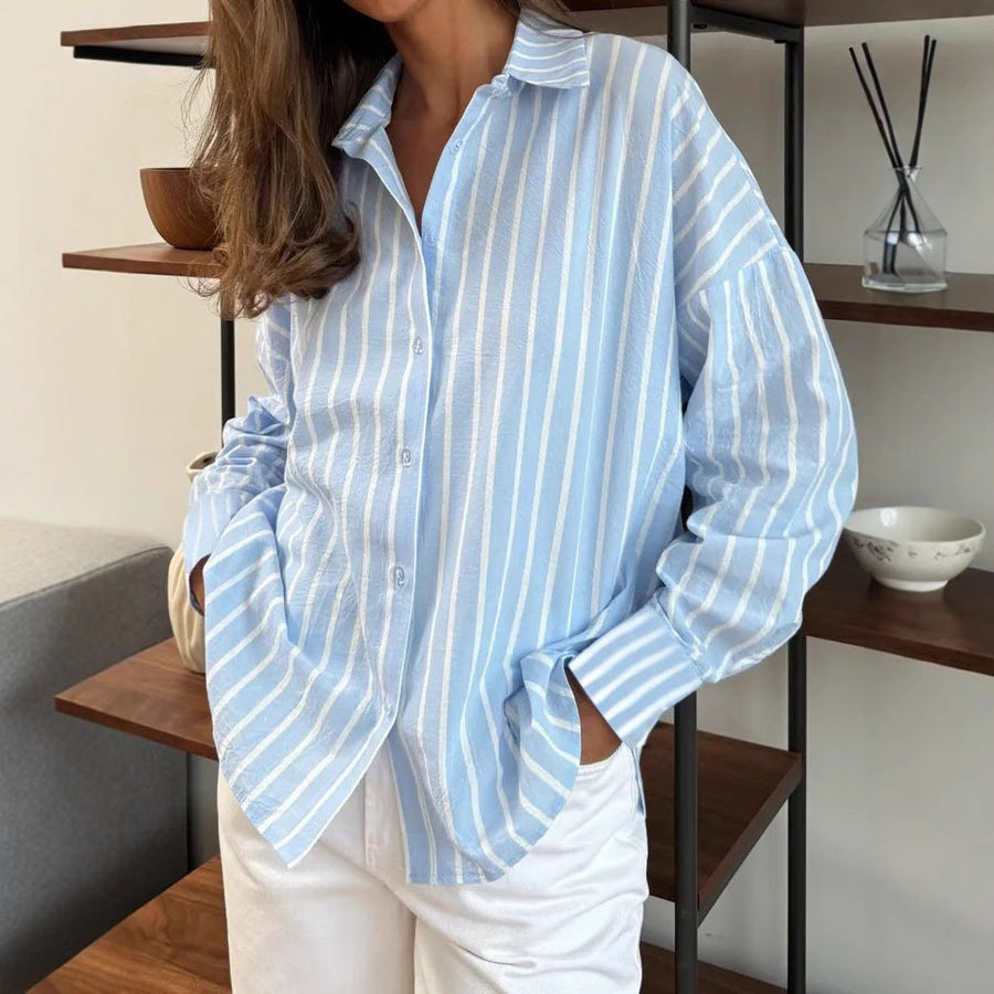 Etta Casual Blouse with Striped