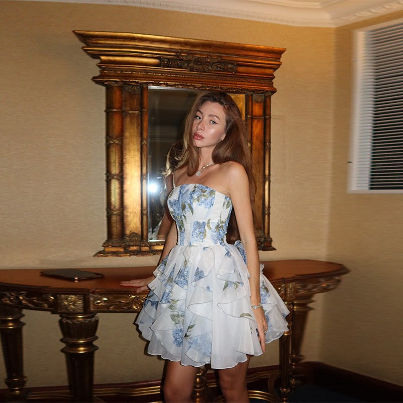 Etta Dress with Floral Print and Fitted