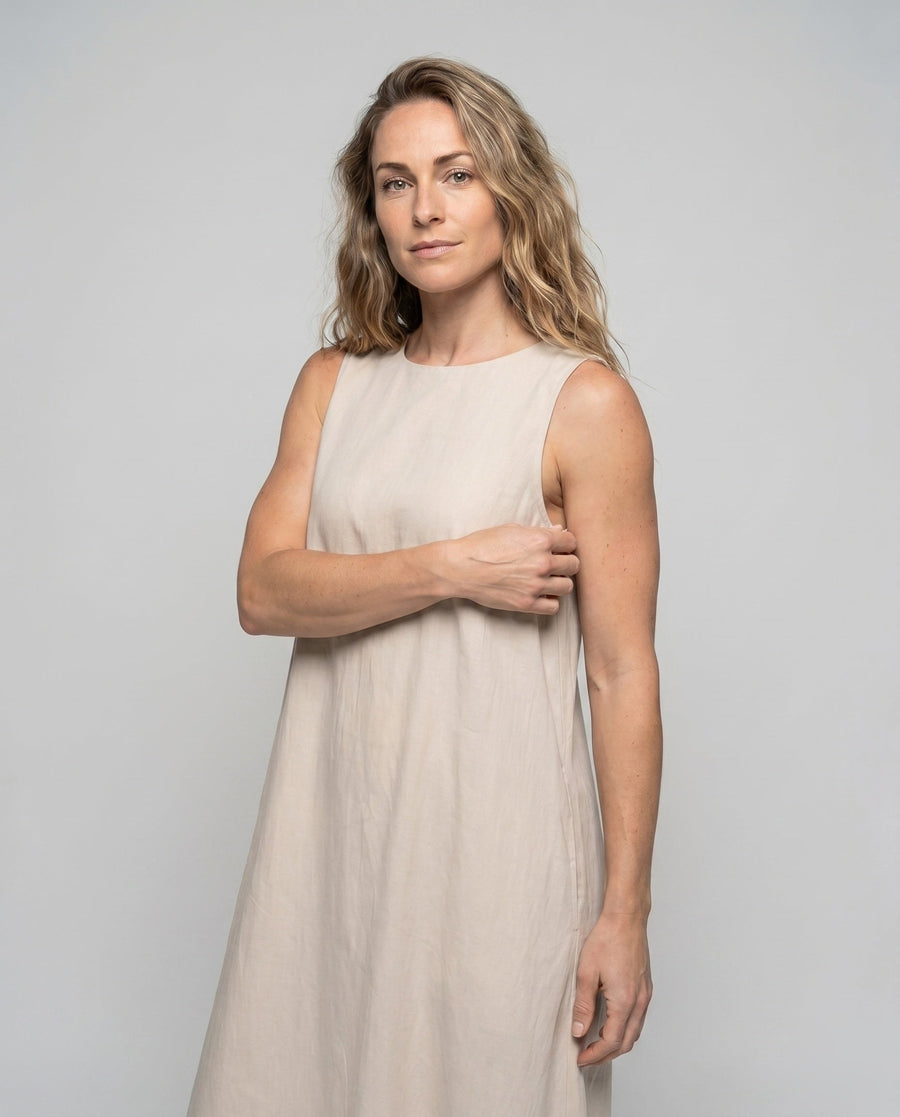 Etta Elegant Linen Maxi Dress