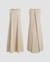 Etta Elegant Linen Maxi Dress in Linen