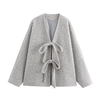 Etta Vest with Oversized in Light Grey