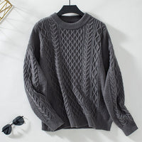 Eulalia Knit Sweater with Crew Neck in Dark Grey
