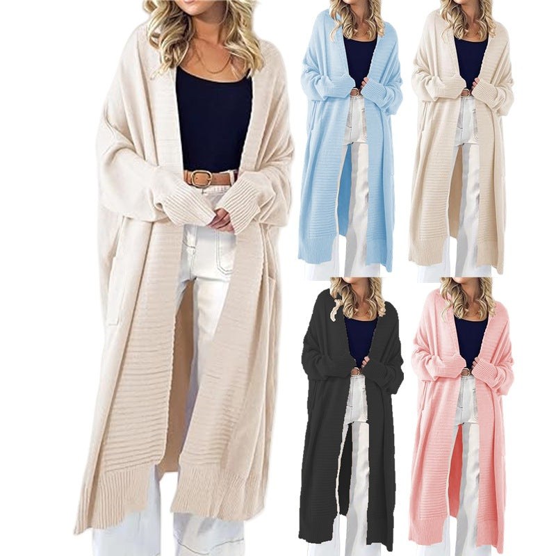 Eulalia Lightweight Knit Coat with Side Pockets and Pockets