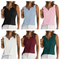 Eulalia Top with V-Neck and Sleeveless