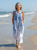 Eulalie Women's Floral Sleeveless Maxi Dress