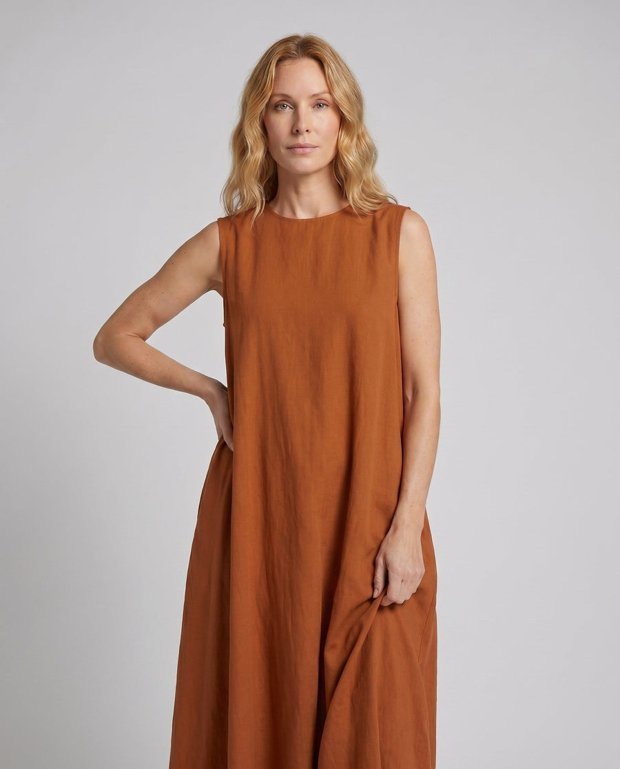 Eva Airy Linen Maxi Dress