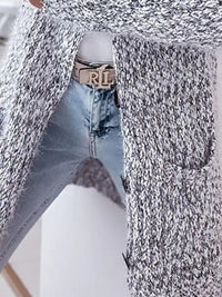 Eva Knit Cardigan with Pockets and Hood in Bildfarbe