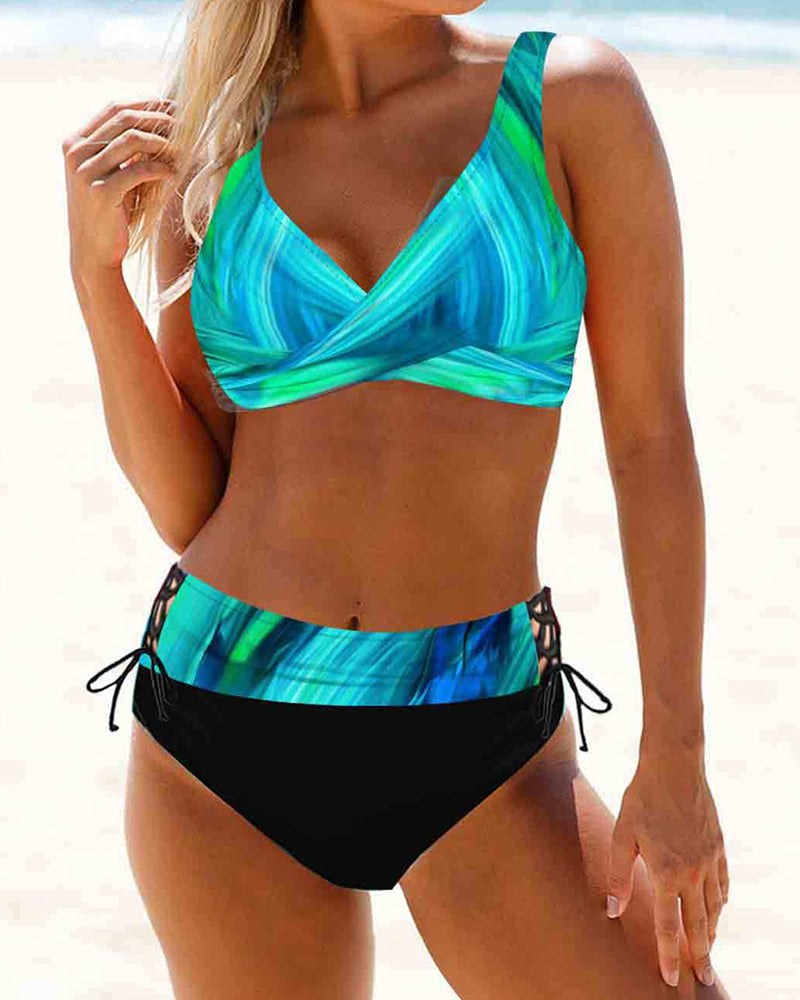 Eva™ Cheerful Colorful Bikini in Blue/Green