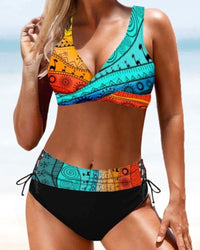 Eva™ Cheerful Colorful Bikini in Blue/Orange