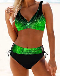 Eva™ Cheerful Colorful Bikini in Dark Green