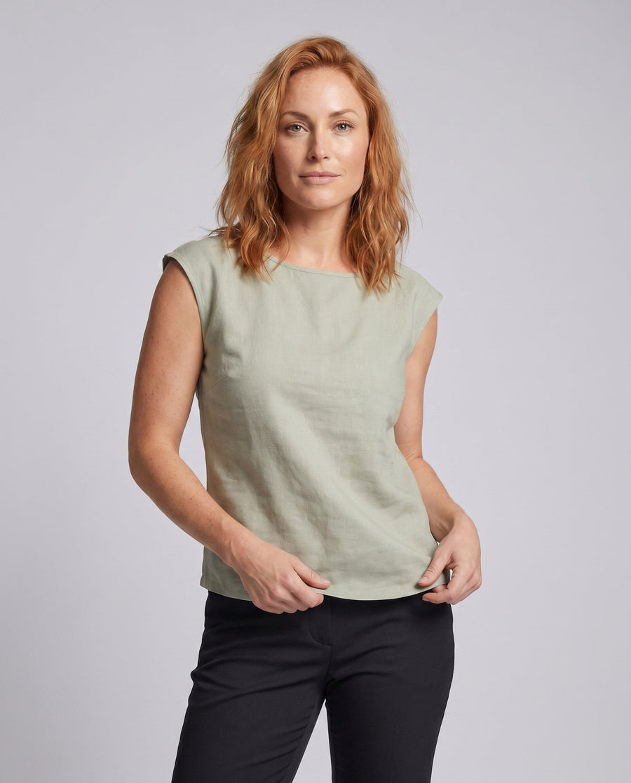 Evelina Airy Linen Top