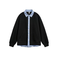 Evelina Casual Shirt with Hood and Oversized in Navy