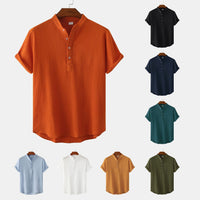 Evelina Shirt with Short Sleeve and Button Front