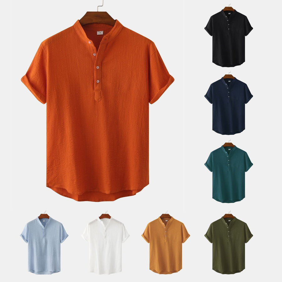 Evelina Shirt with Short Sleeve and Button Front