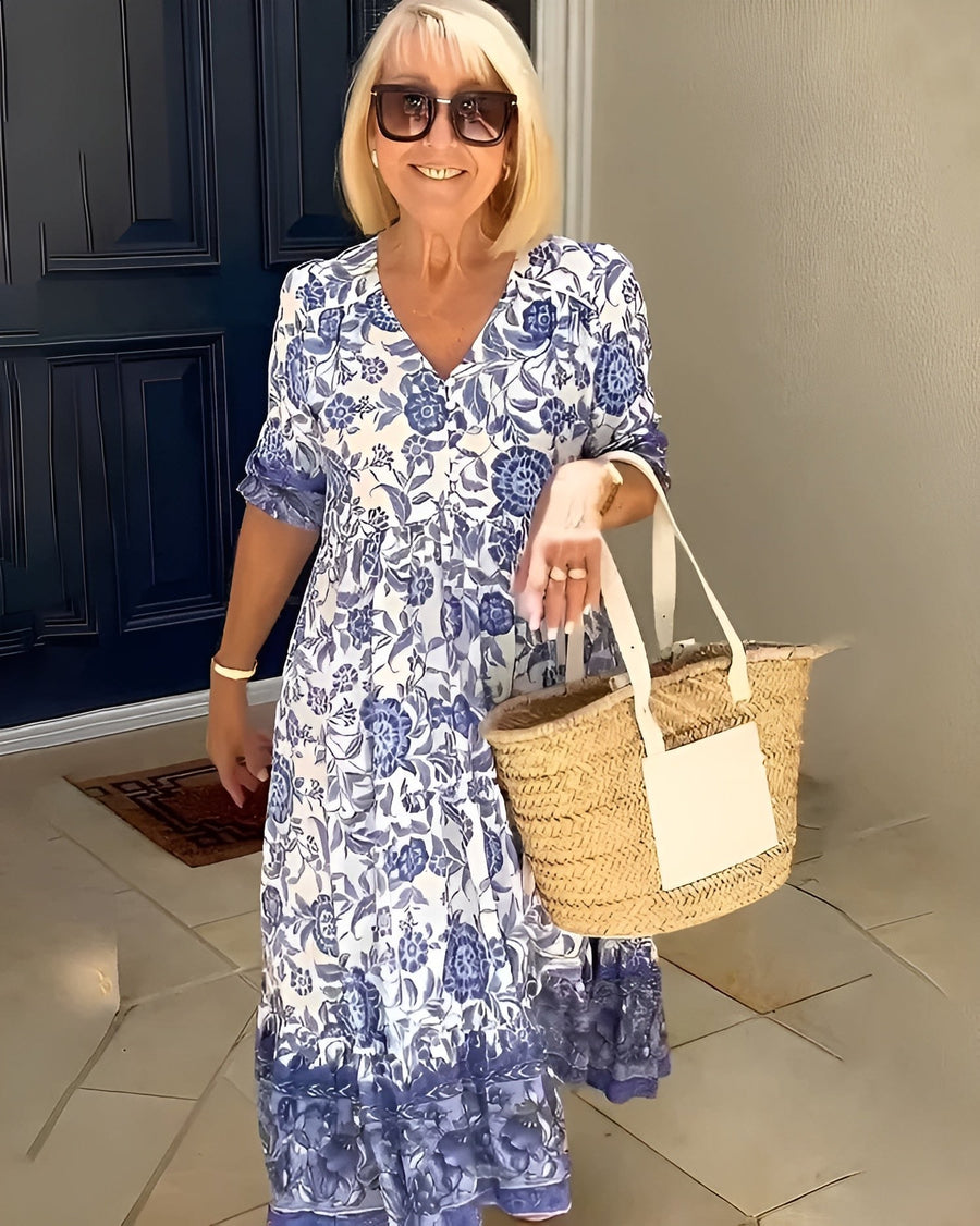 Evelyne Elegant Floral Dress