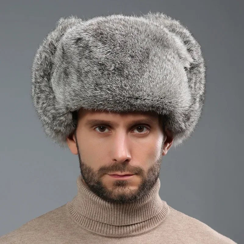 Everest Trapper Hat in Gray