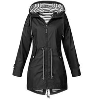 Everett Elegant Coat with Hood in Black