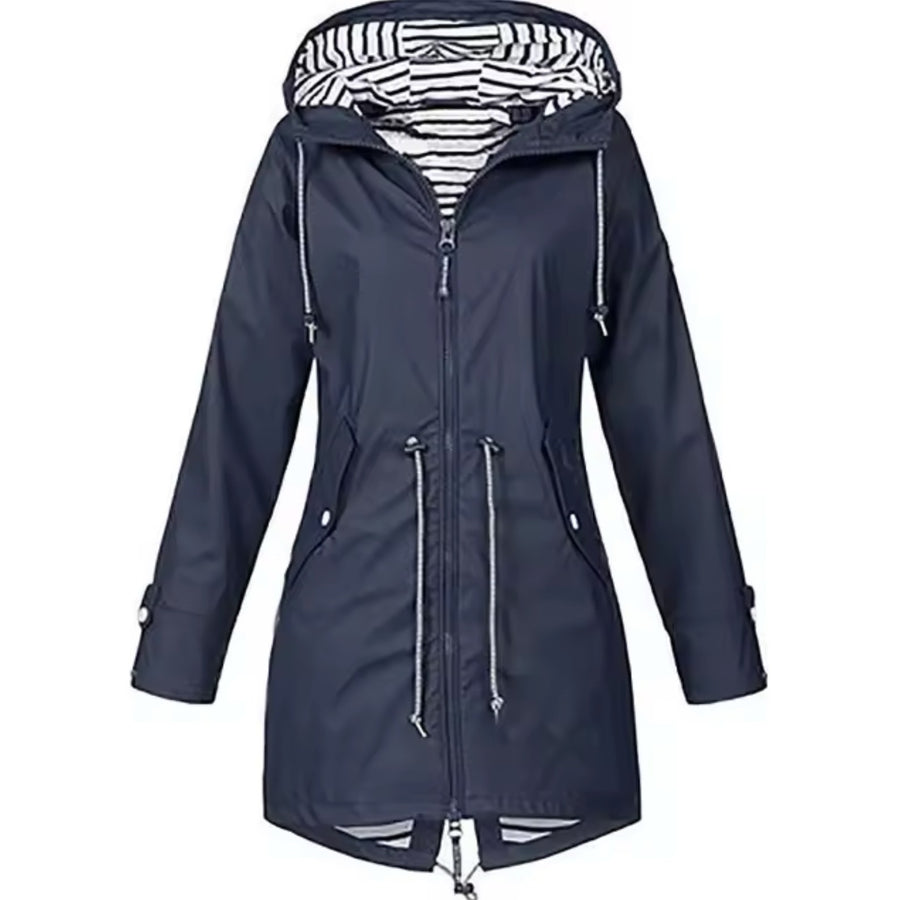 Everett Elegant Coat with Hood in Red
