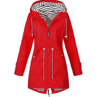 Everett Elegant Coat with Hood in Red