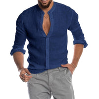 Everett Linen Shirt in Blue