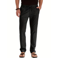 Everett Trousers with Elastic Waist in Black